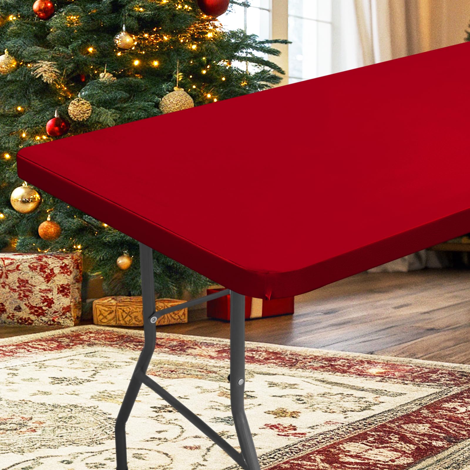 Hapihappy Rectangle Waterproof Table Cover Outdoor Picnic Camping Tablecloth Polyester Elastic Fitted Table Protector For Dinner Hapihappy Rectangle Waterproof Table Cover Outdoor Picnic Camping Tablecloth Polyester Elastic Fitted Table Protector For Dinner