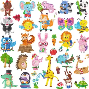 Diamond Art Kits for Kids Boys and Girls Ages 6-8-10-12 Easy to DIY Creative Diamond Art Sticker Craft by Numbers Kits for Kids and Adult Beginners (Cute Animals)fidget toys