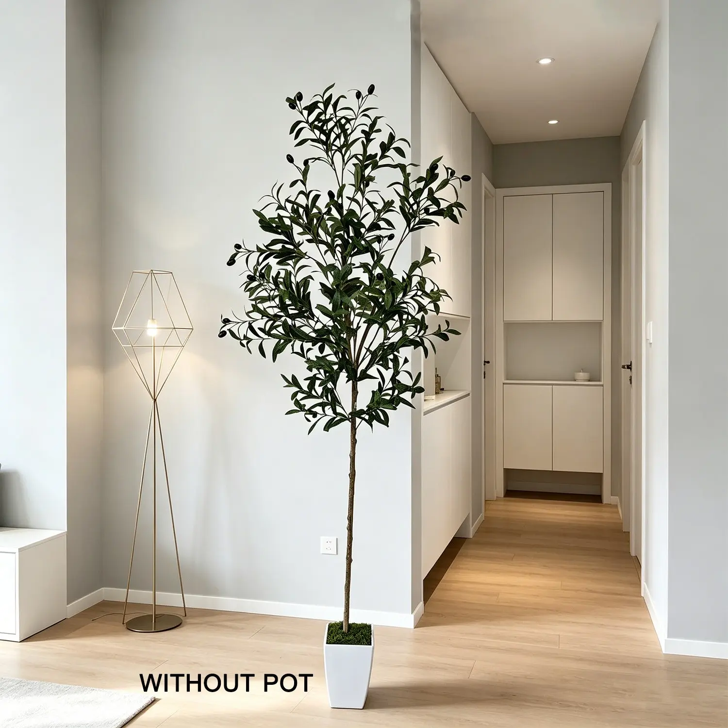 Artificial Olive Tree Branches 120-180cm, Modern Minimalist Fake Plant Decor, Artificial Simulation Plant, Lifelike Fake Plant, Home Garden Balcony Decoration, House Plants Decor, Perfect for Living Room Party Scene, Fake Indoor Plants