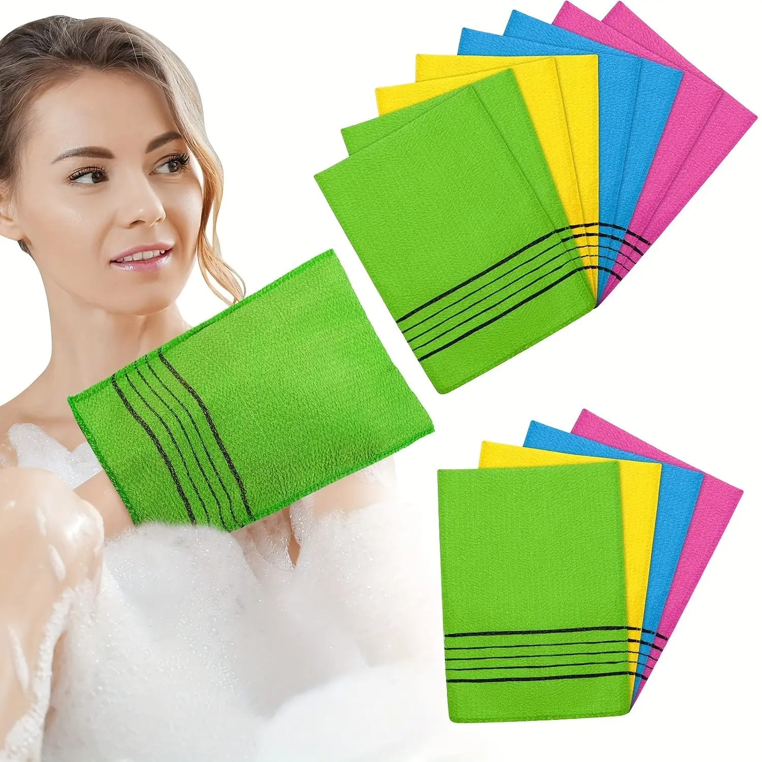 Korean Exfoliating Glove, Body Exfoliating Gloves, Full Body Dead Skin Remover, Scrubbing Towel, Gentle Exfoliation, Ideal for Daily Use, Enhances Skin Health