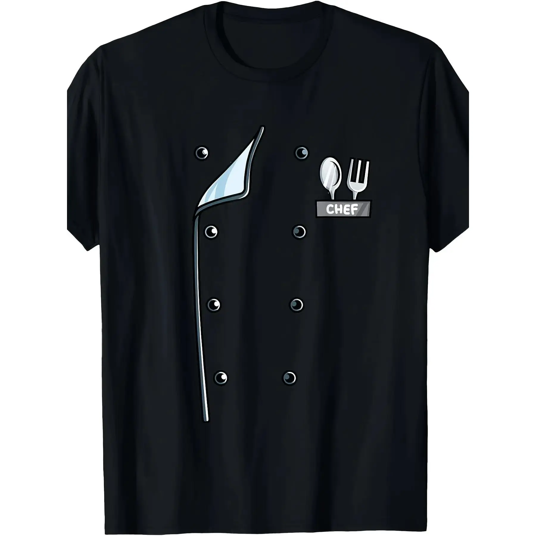 Men's & Unisex Chef Costume Coat Uniform - Hawaiian Shirt Cooking Jacket, Short Sleeve Breathable Cotton Top for Gifts, Themed Parties & Casual Wear - Comfortable Chef Attire for Events & Cooking Demonstrations, PLUS SIZE