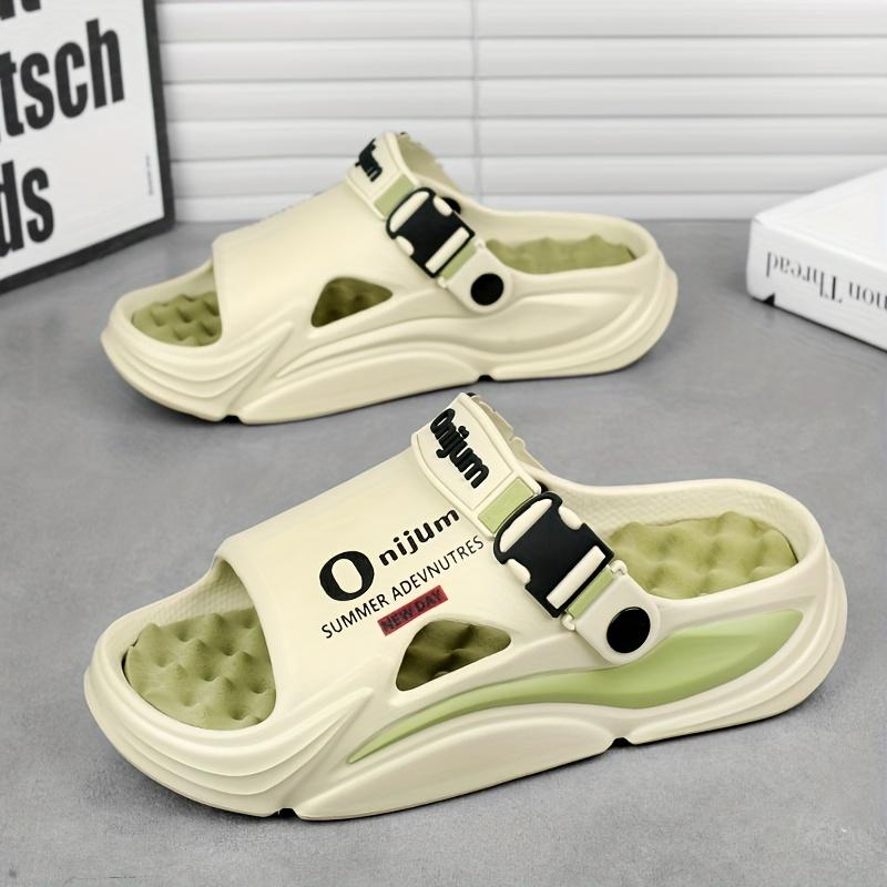 [Massage Cooling Slippers] Unisex Massage & Stress-Relief Cooling Slippers, Summer Anti-Slip & Odor-Resistant Soft-Sole Shock-Absorbing EVA Sandals, Trendy & Versatile Slip-On Sandals for Home and Outdoor Use for Men and Women, Women Shoes