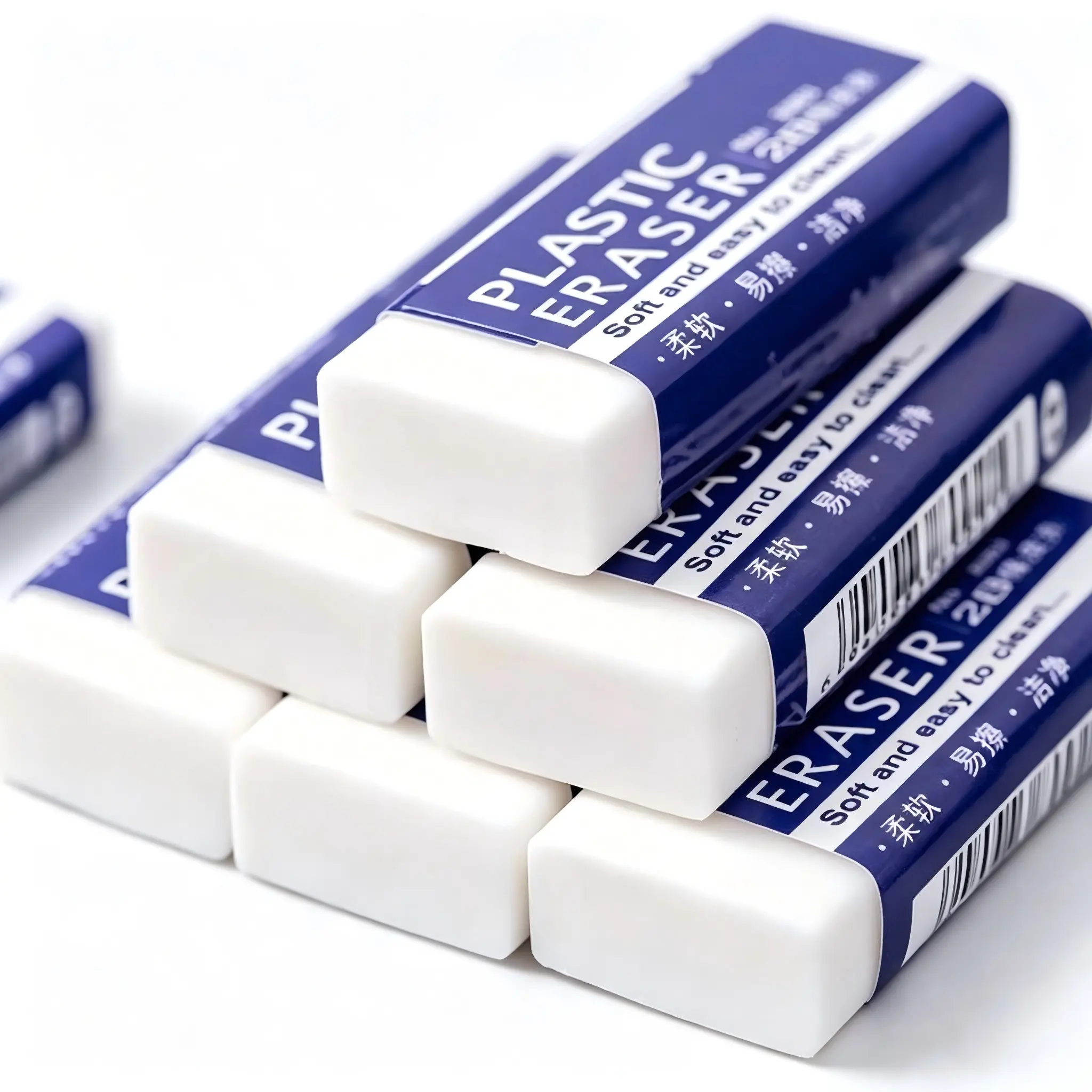 High-Quality White Erasers, Effectively Erase Pencil Marks - Suitable for Office and School Use, Durable and Easy to Clean