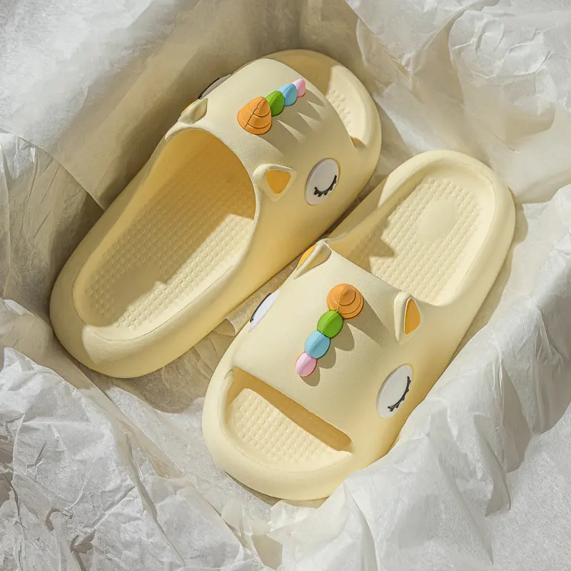 Girls' Unicorn Print EVA Upper Clog Sandals - Soft-Soled, Non-Slip, Open Toed for Indoor & Outdoor Wear, Open Toed Sandals