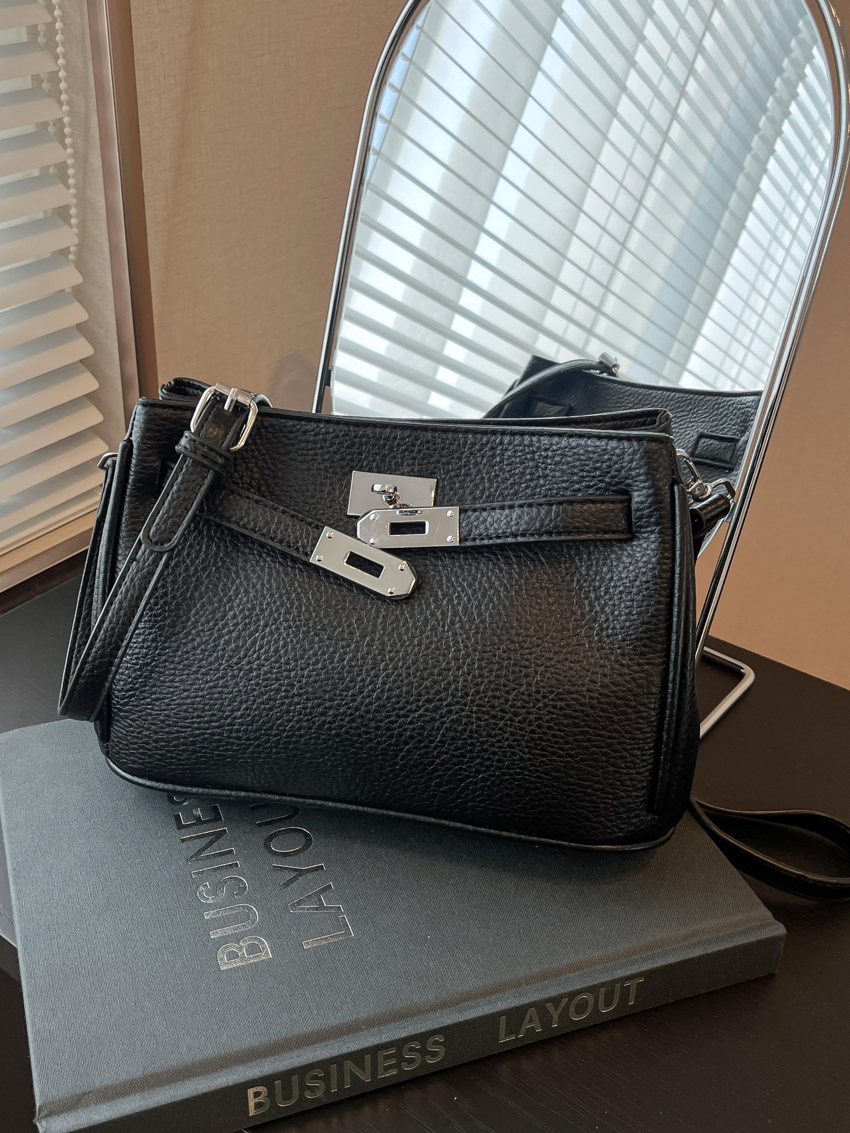 Women's Street Style Plain Color Crossbody Bag, Fashionable PU Leather Shoulder Bag for Daily Used, Casual Trendy Versatile High-quality Daily Commuting Bag, Casual Commuter Bag, Casual Crossbody Bags