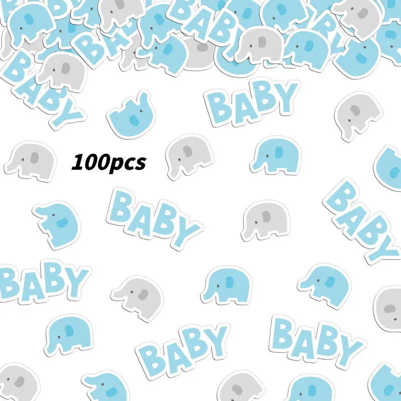 Baby Letters Confetti Blue Series, Baby Shower Birthday Party Supplies Decoration Table Scatter Confetti Sprinkles, Blue Confetti for Celebrations