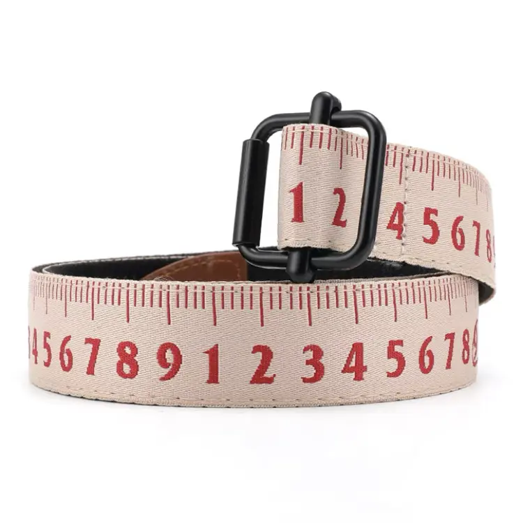 Smiley Face Digital Woven Canvas Belt, Creative No Hole Adjustable Punch-Free Fabric Strap, Trendy Casual Braided Waist Belt for Autumn Winter Pants