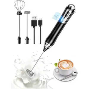 Rechargeable Handheld Milk Frother IP67 Waterproof Electric Foam Maker High Power High-speed Drink Mixer for Matcha, Lattes, Cappuccino