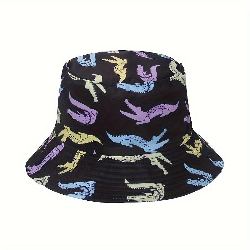 NewCute Cartoon Print Bucket Hat  Animal Graphic Lightweight Sun Hats Outdoor Sunscreen Fisherman Cap