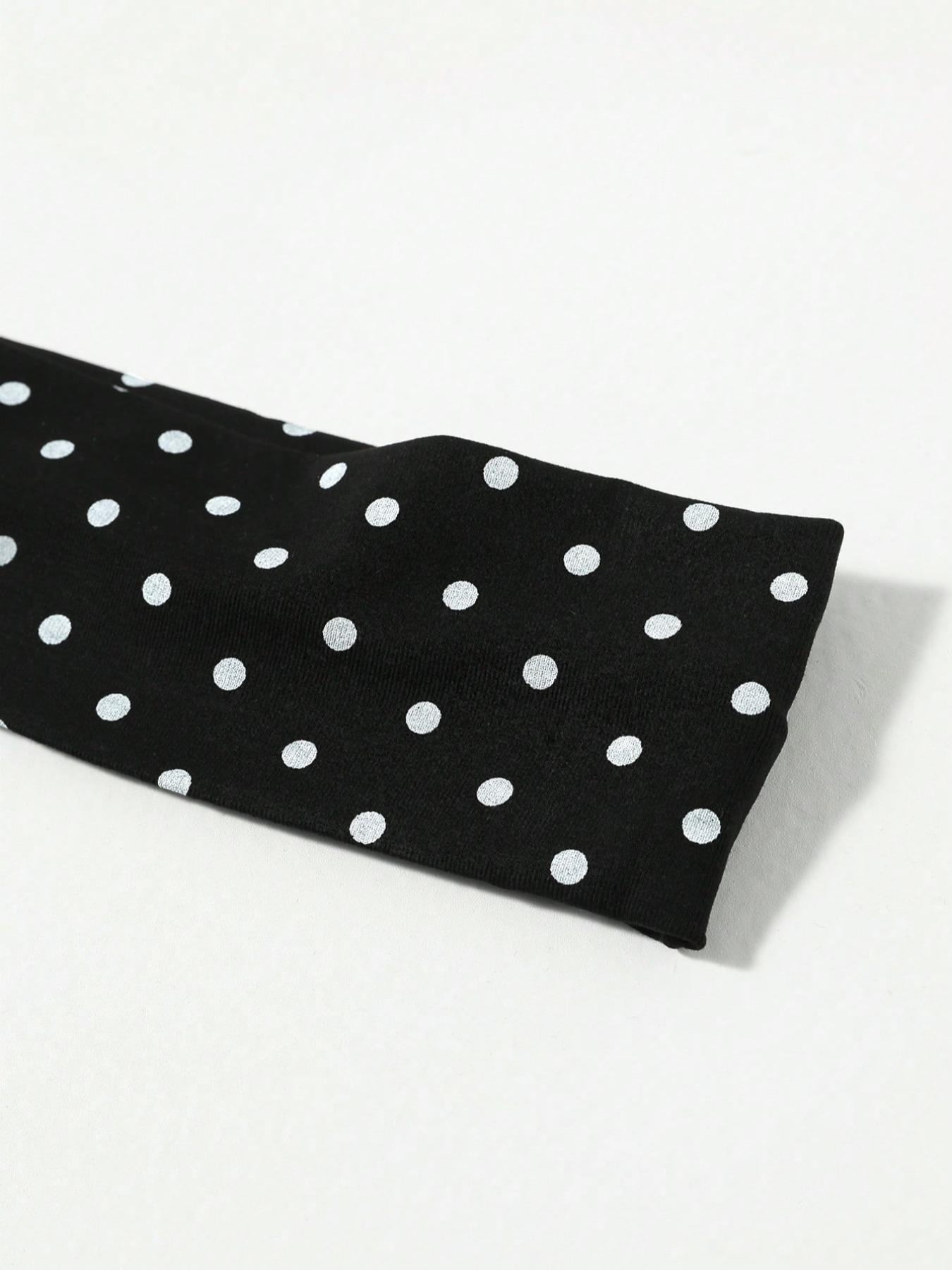Polka Dot Pattern Hair Band, Casual Simple Hair Accessories for Women & Girls, Minimalist Headwear Suitable for Thick Hair