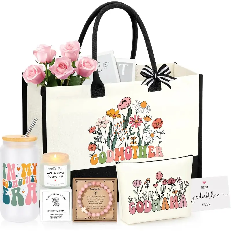 Godmother Proposal, Will You Be My Godmother, Mothers Day Christmas Birthday Gifts for Godmom, Gift Ideas Basket Set of 5
