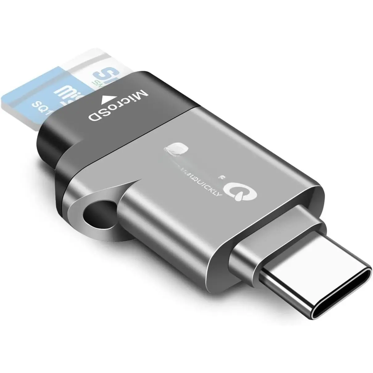 C356 Type-C MicroSD Card Reader with USB 3.0 Super Speed Technology, Supports MicroSDXC, MicroSDHC, and MicroSD for Window,  OS X and Andriod (Midnight Grey)
