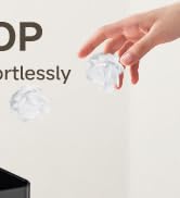 Glass Qtip Holder Dispenser - 10 oz Clear Canister Apothecary Jar, Bathroom Vanity Storage Organizer Set for Cotton Swabs, Pads, Floss Picks, Small Contain