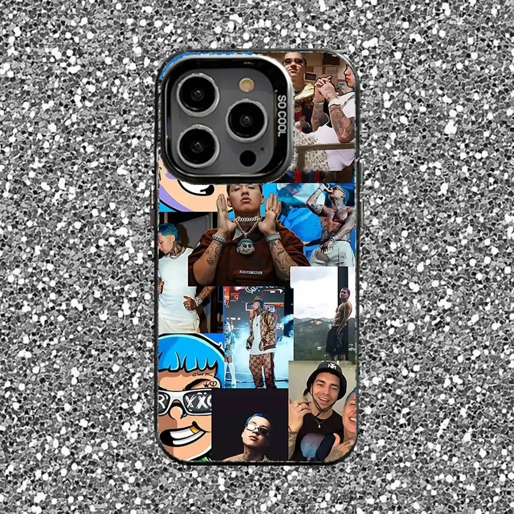 Blessd Rapper Concept Art Customized Phone Case for iPhone 17,16,15,14,13,12,11,Pro,XS,Max,Plus,Mini,SE - TPU+PC Black Candy Matte Shockproof Cover for Rappers Fans