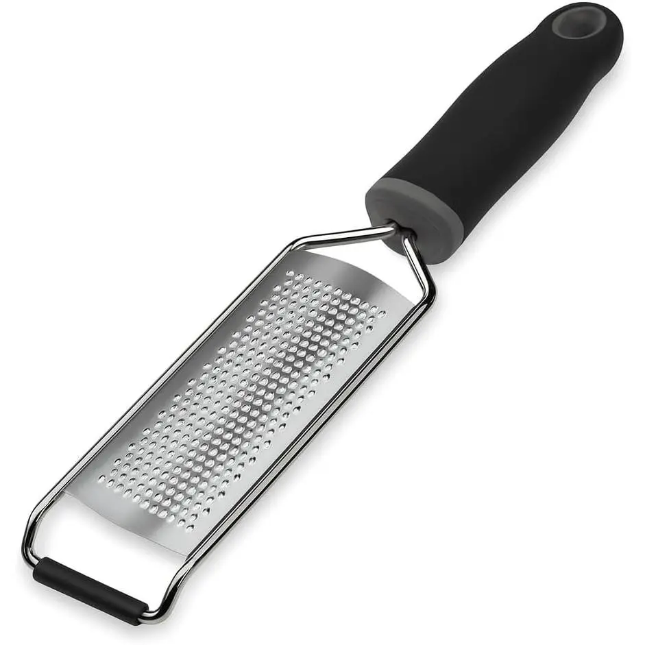 Stainless steel ultra-fine cheese grater, perfect for grating hard cheese, chocolate, nutmeg, and lemon zest - kitchen utensils