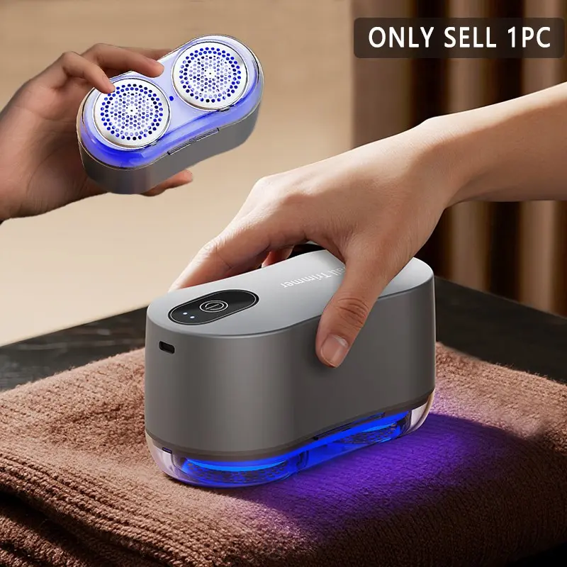 Dual Motors Rechargeable Fabric Shaver, Lint Remover for Clothes Sweat & Furniture, Eliminates Fuzz & Pilling, Type-C Fast Charging Port, Portable Fabric Shaver