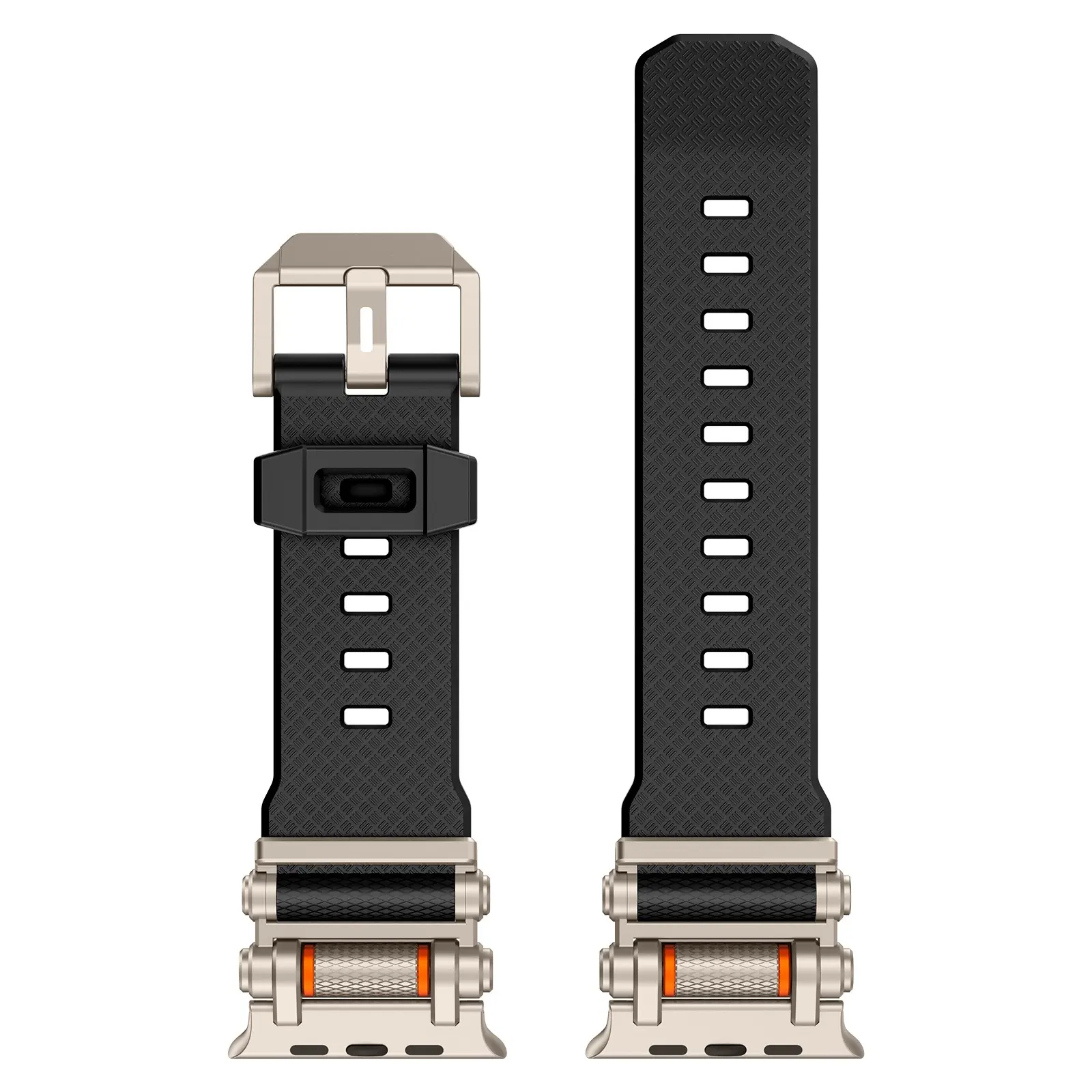 Mechanical Rotating Wheel, Smart Watch Accessories, Smartwatch Strap Compatibility with 42-49mm Apple Watches - fits Apple Watch Ultra 3/2/1/SE, Series 11/10/9/8/7/6/5. Quick-release pins allow easy installation and removal. Watch Not Included