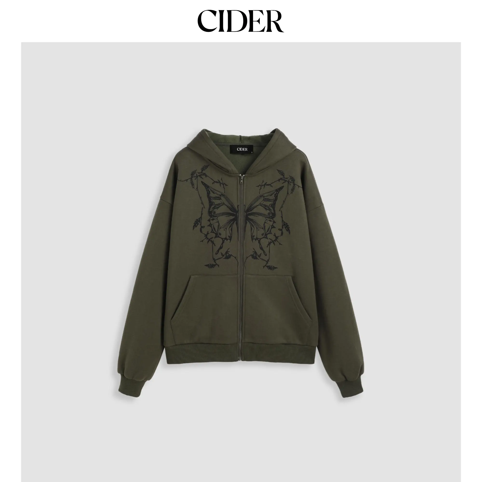 Cider [size 2-10] Terry Graphic Butterfly Hoodie SohoChic