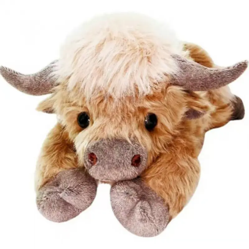 20"| 4 Pounds Highland Cow Weighted Stuffed Animals with Unscented Microwavable Heating Pad, Cute Coolable Heatable Weighted Plush Warm Gift for Kids & Adults