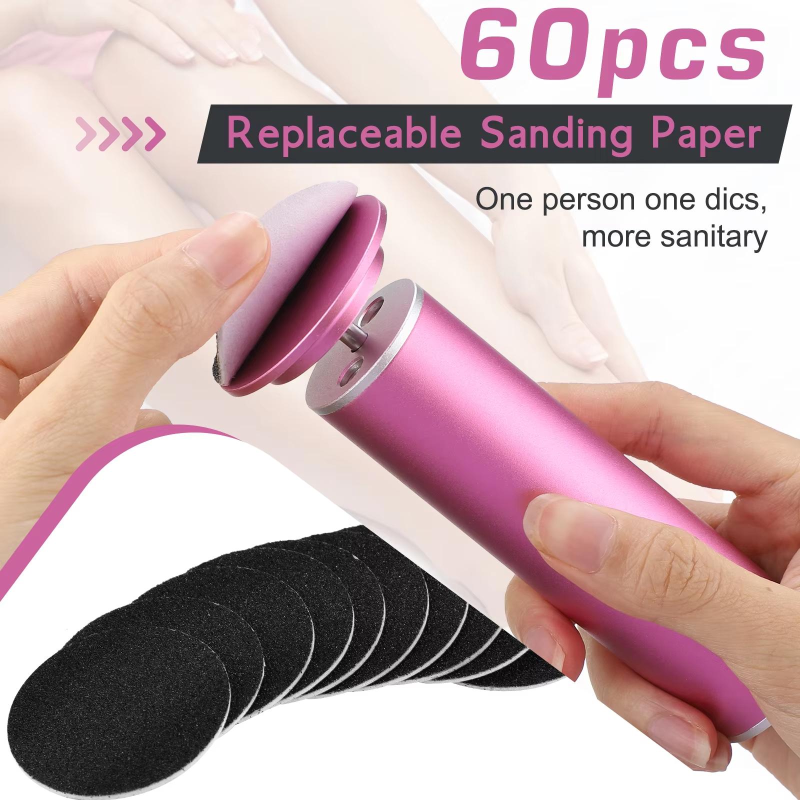 Electric Foot File, 1 Count Adjustable Speed Foot Callus Remover with 60pcs Sandpaper, Exfoliating Callus Remover, Professional Foot Care Tool, Pedicure Care Tool for Home & Salon Use, Callus Remover Feet, Foot Files And Callus Removers For Dead Skin