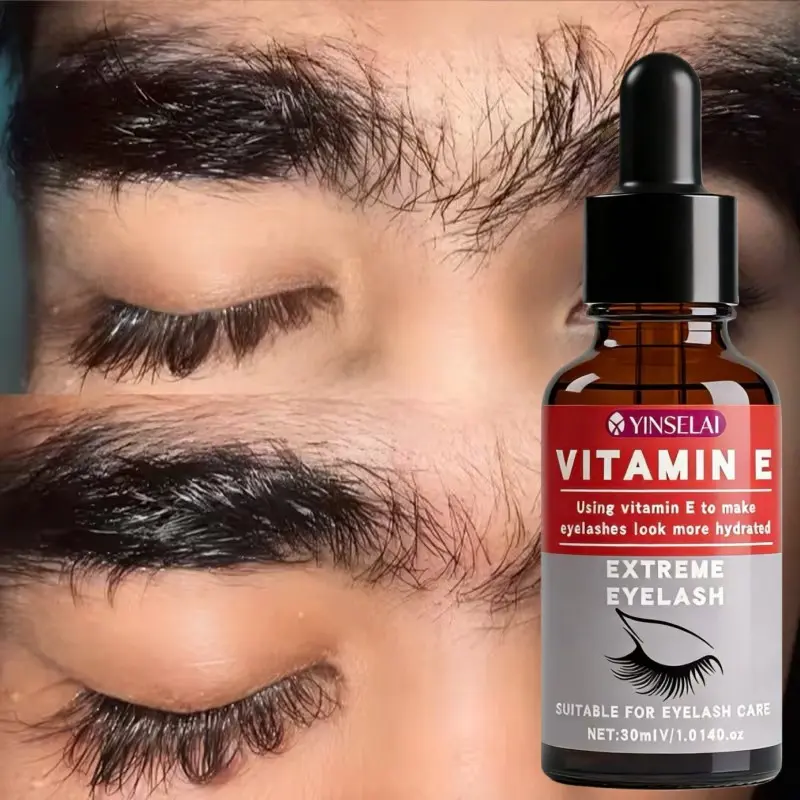 Brow Lash Essence Eyelash Serum 30ML, Eyelash Enhancer, Natural Ingredients, Dropper Design, Nourishes Eyelashes and Brows, Repairs Split Ends, Thickens Hair, Long-Lasting Curl