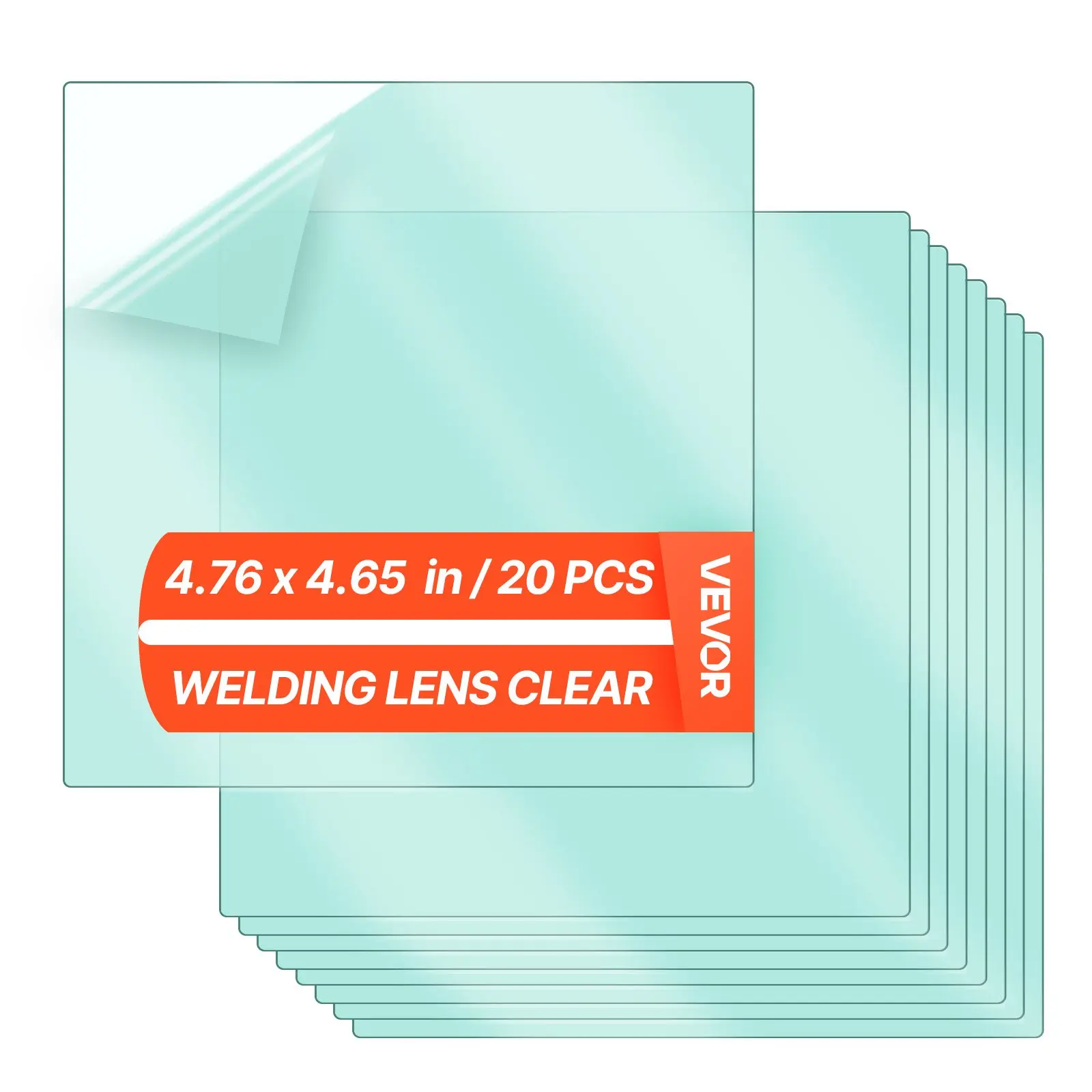 Welding Helmet Outer Cover Lens, 20PCS 4.76" x 4.65" Outside Replacement Lens, Filter Protective Clear Covers Compatible with  CRIUS/METIS Series Auto Darkening Welding Helmets