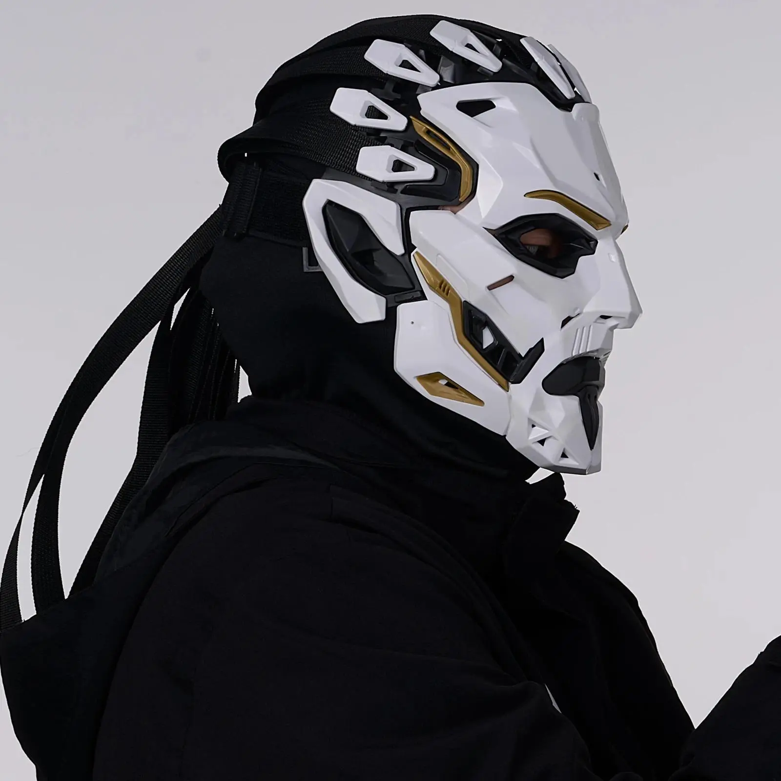 JAUPTO Punk Witcher Mask Halloween Costume Prop Face Mask for Parties Quality Assurance Cosplay Accessory
