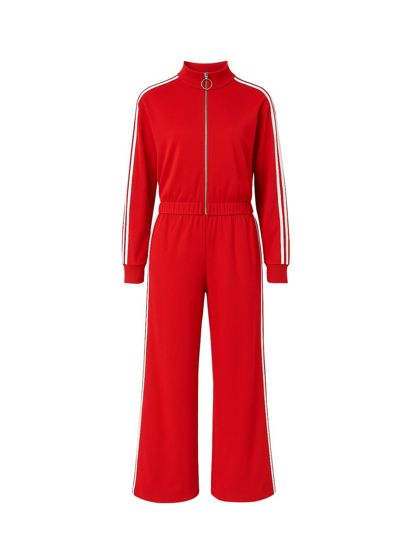 Women's Casual Long Sleeve Zip Up Jacket & Pants Set for Spring & Fall, Women's Clothes for Daily Wear, Streetwear Tracksuit Set