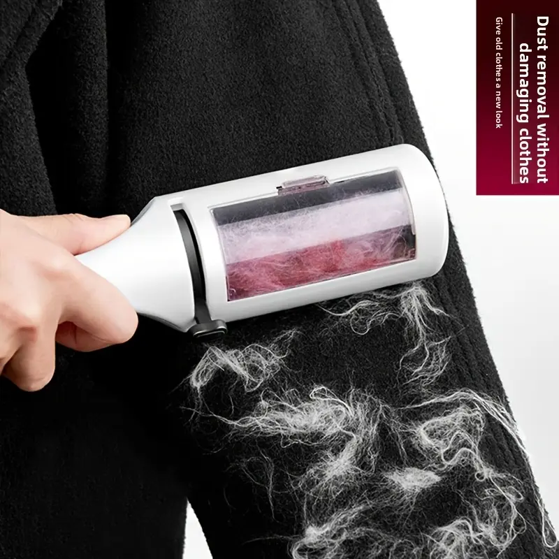 High-efficiency electrostatic dust removal brush, reusable electrostatic hair removal dry cleaning brush, ergonomically designed, easy to hold, quickly cleans hair, clothing hair vacuum dust removal brush, household hair removal brush, white double-sided