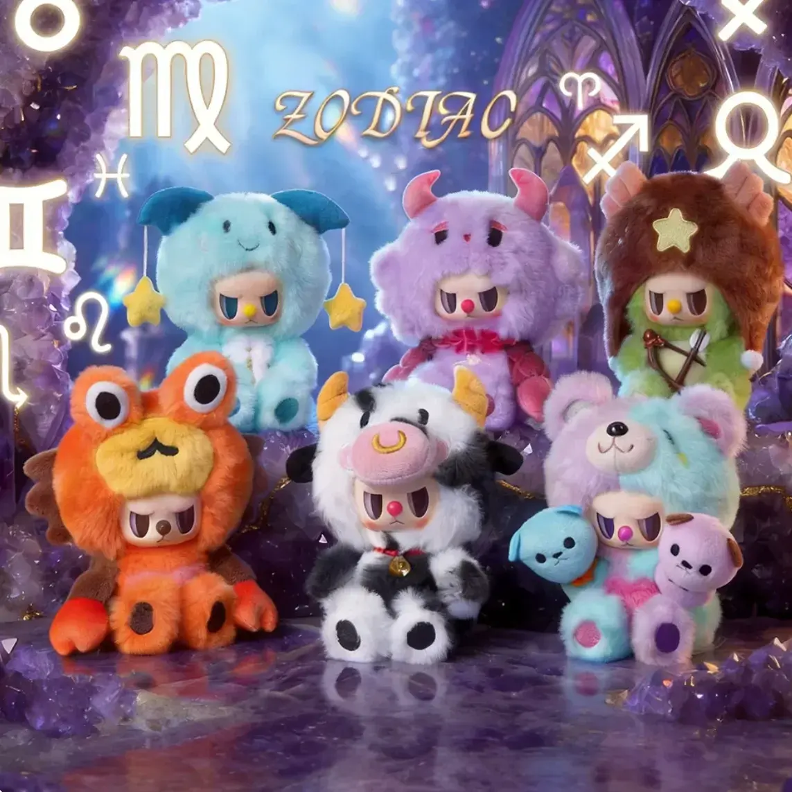 1845. REBEL BEAR Zodiac Series Plush Blind Box