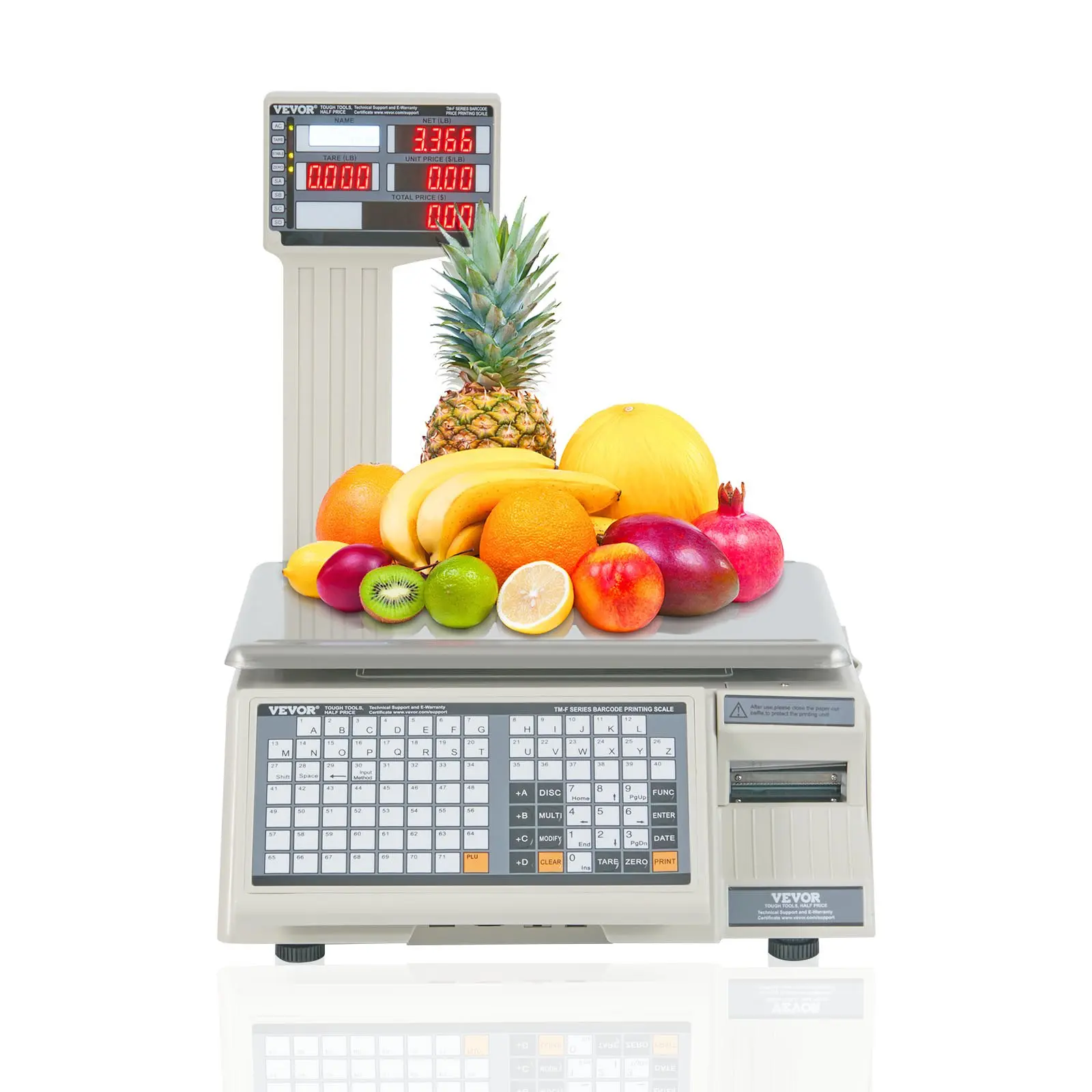 【DealsForYouDays】VEVOR Electronic Price Computing Scale, 66 LB Digital Deli Weight Scales, LCD LED Digital Commercial Food Fruit Meat Produce Counting Weight, for Retail Store, Kitchen, Restaurant Market, and Farmer