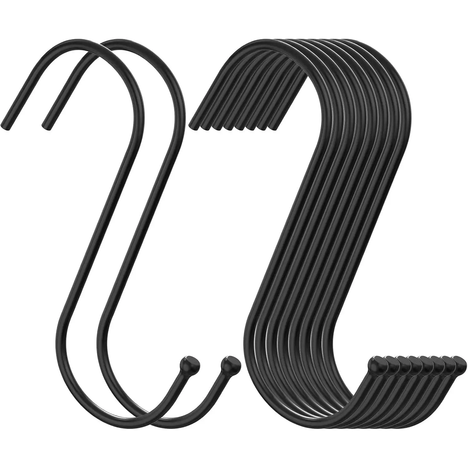 Heavy Duty 3.7 in Metal Reversible Small S Hooks, Strong Hold Home Organizer, 30 Pieces
