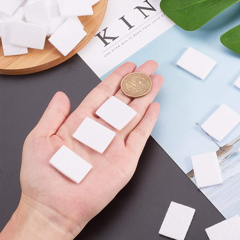 50-Pack Unscented Aroma Pads – Microfiber Refill Pads for Plug-in Diffusers, Scent Balls & Home Aromatherapy, 1.1x0.8"