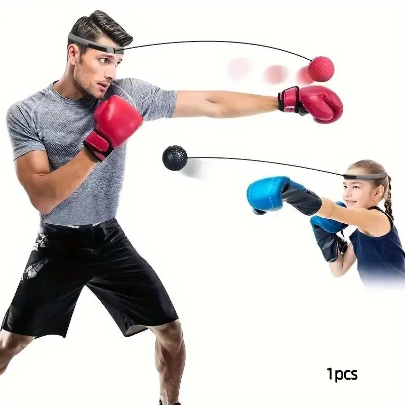 Headband Boxing Reaction Speed Training Ball, Suitable for Beginners & Teens, Durable Plastic, Ideal for Fitness & Exercise, Boxing Equipment
