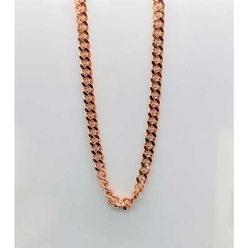 Copper Cuban Link Chain Necklace – Bold Style & Energy Flow (24 Inch)