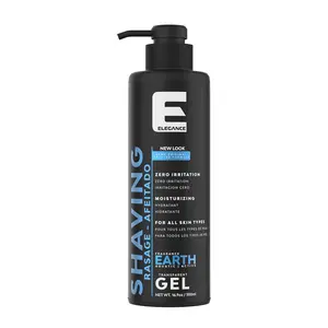 Transparent Shaving Gel for Men & Women, Aquatic/Active Earth Fragrance, Ultimate Smooth Irritation-Free Shaving Solution, 16.9 Oz Barber Accessory