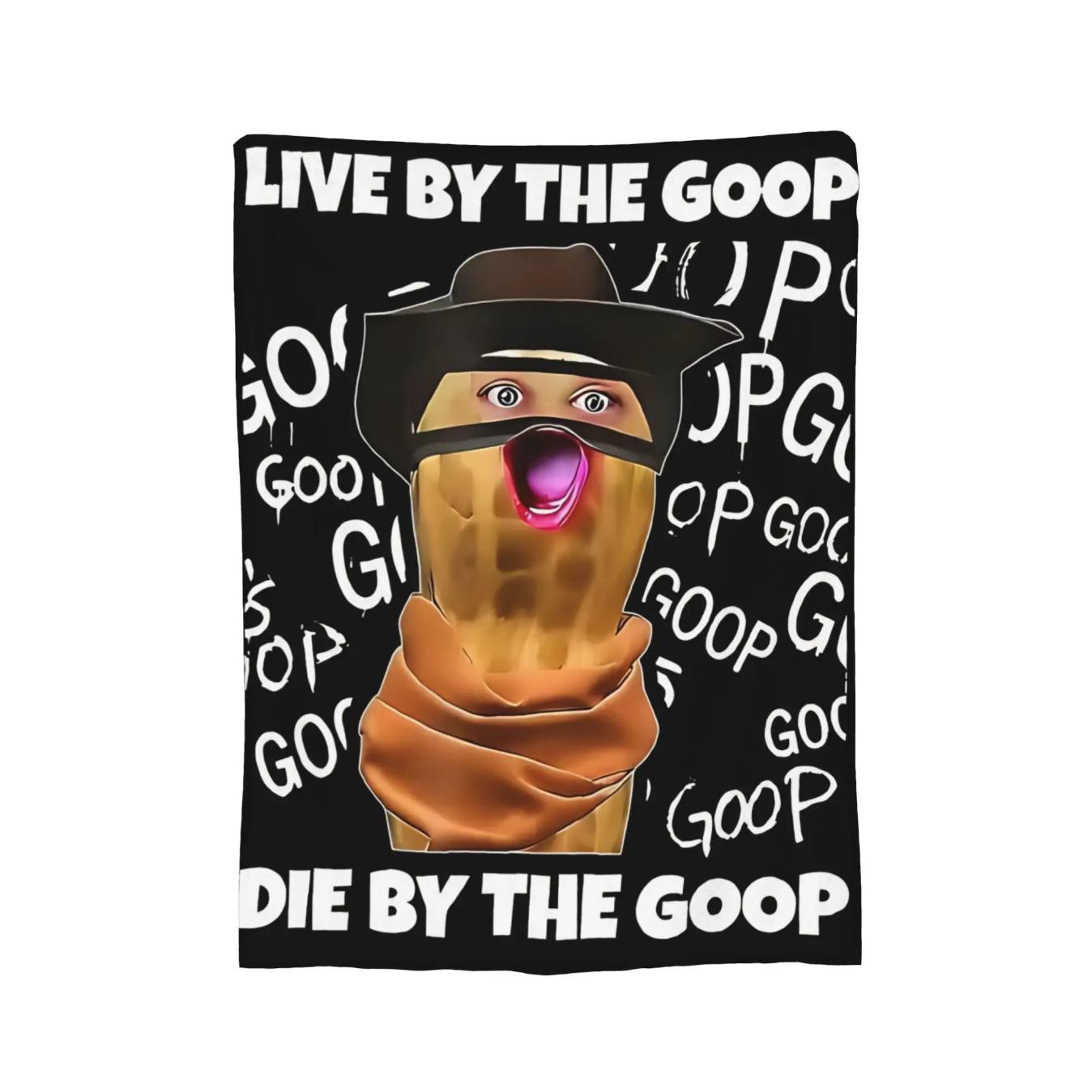 Burnt Peanut GOOP Meme Flannel Blanket 200x150cm Soft Cozy Throw Blanket Arc Raiders Inspired Funny Meme Plush Blanket for Couch Bed Home Decor Gift