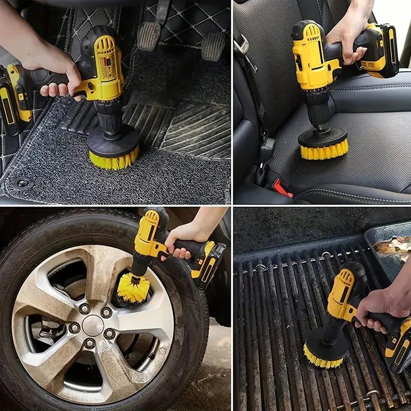 Electric Drill Cleaning Brush Set, Multi-Functional Tool Kit for Grout & Surface Clean, Durable Plastic Structure, Efficient Cleaning Accessories, Powerful Cleaning Tool