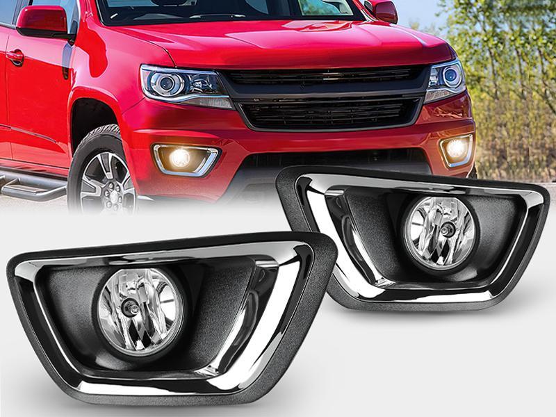 Nilight 2015 2016 2017 2018 2019 2020 Chevy Colorado Fog Light Assembly 5202 Bulbs Clear Lens