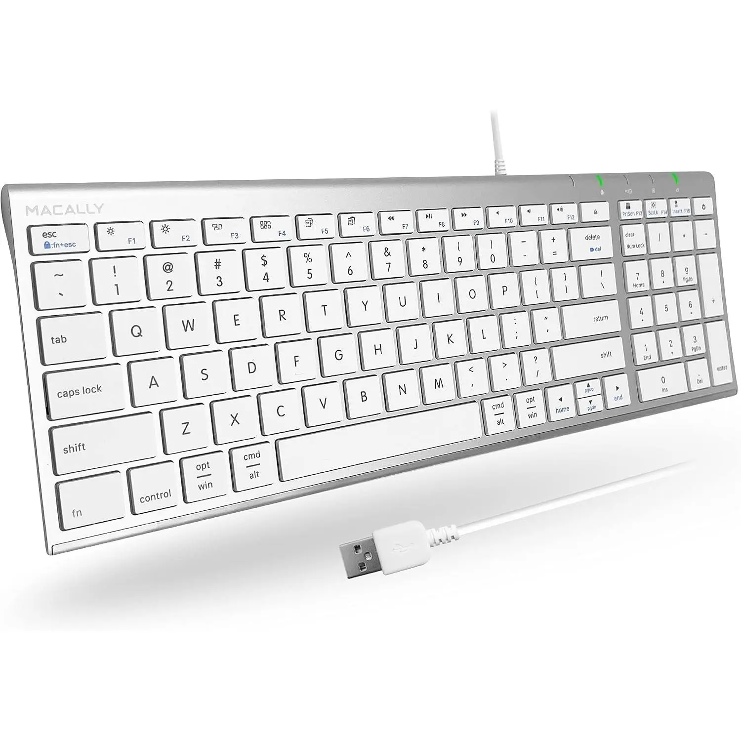 Wired Keyboard for Mac with Numeric Keypad - Slim Space-Saving Design Compatible with MacBook Pro/Air, Mac mini, iMac ReplacementGift
