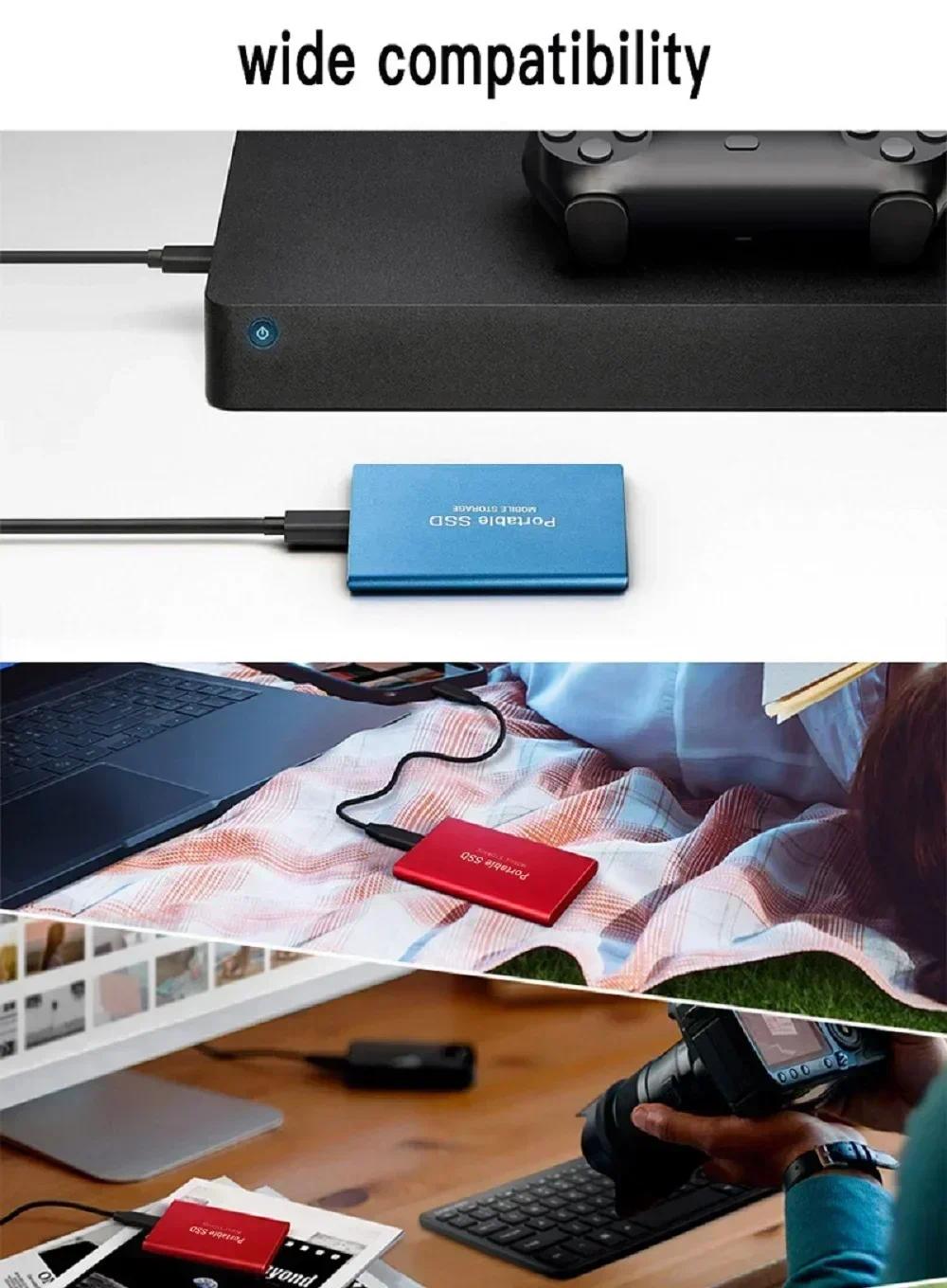 Portable SSD Drive High Speed Hard Drive External Hard Disk Type-C/USB Original Storage Device