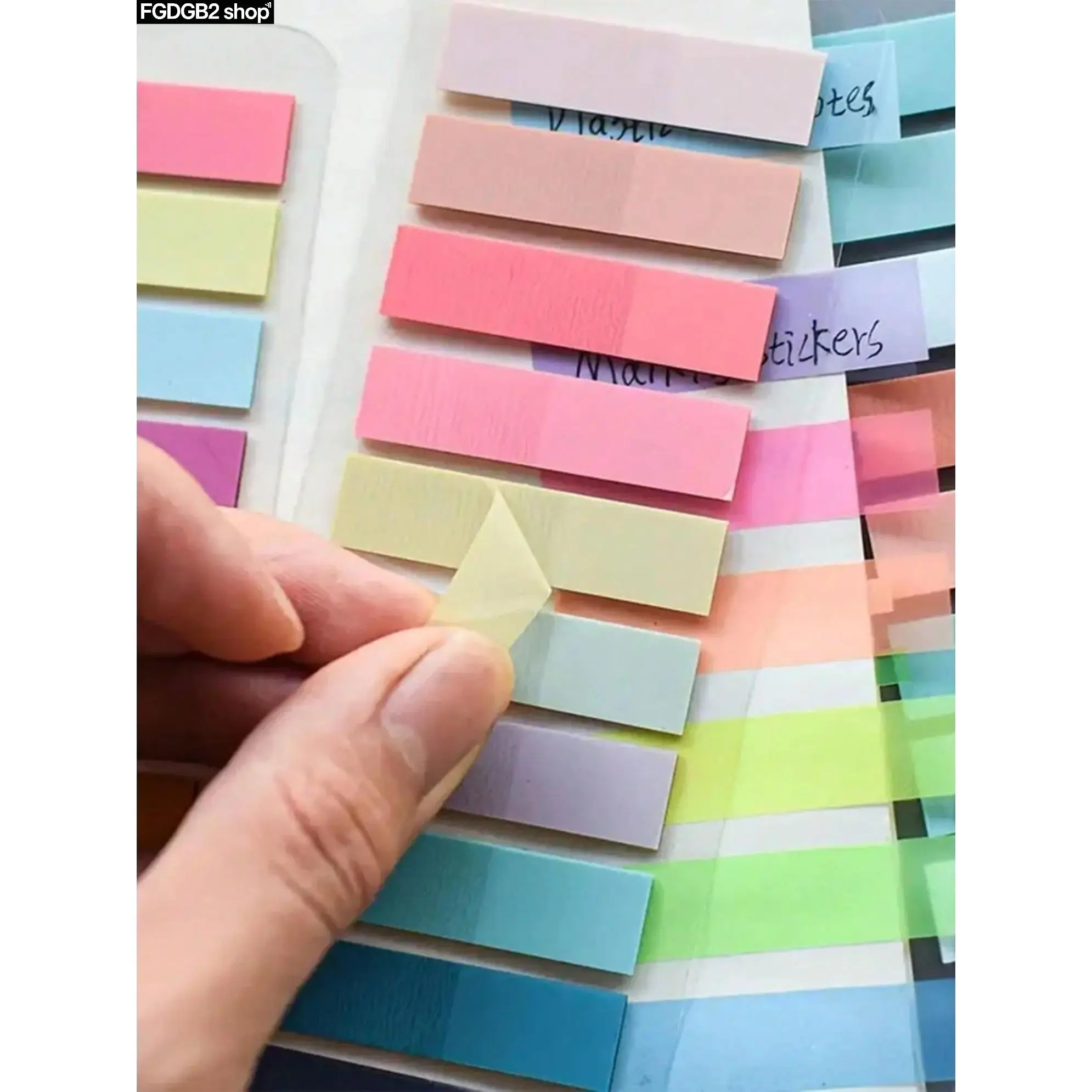 600/1200PCS Transparent Sticky Tabs, Morandi Color-Coded Page Markers, Writable Adhesive Index Flags for Books, Notebooks & Planners, Repositionable Study Tabs for School, College & Office Organization assort