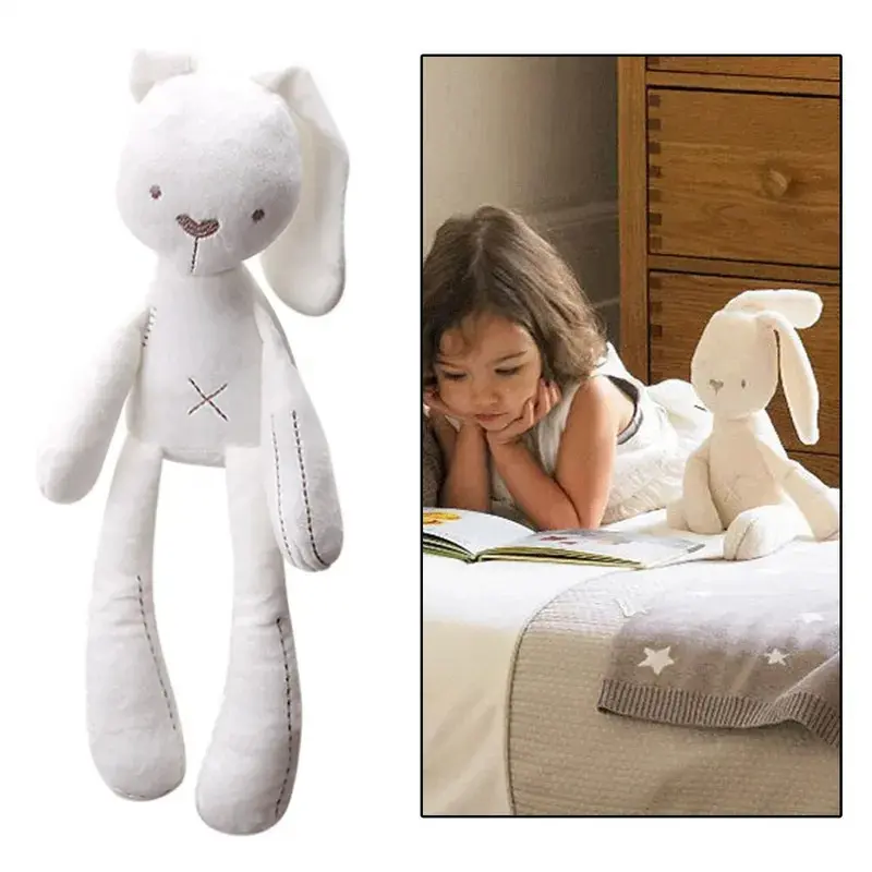 42cm Large Cute Long-Eared Rabbit Doll, Unisex Soft Fluffy Fabric Stuffed Toy, Cute Mini Animal Sleeping Mate for Kids, Cute Mini Animal Stuffed Toys