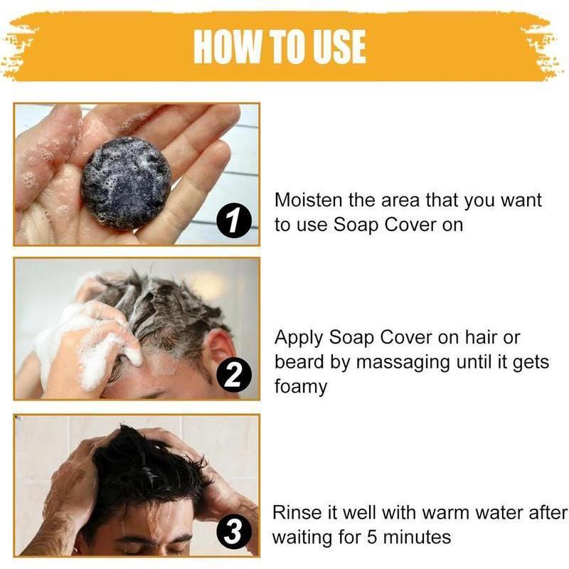1/2PCS Men's Hair Shampoo Soap  Deep Cleaning &Nourishing Shampoo Bar for Men - MoisturizingHair Care, Soothing &Sustainable Cleansing Solution ConditionerHaircare Glossy Cleanser Haircare Cleanser