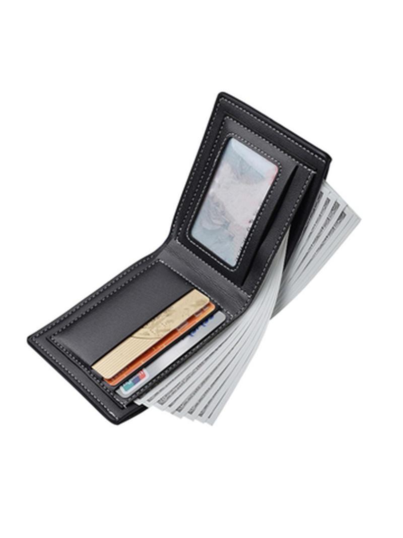 Men's Business Fashion Bifold Wallet, Simple Style Plain Color Wallet, Casual Trendy Wallet for Work & Daily Use