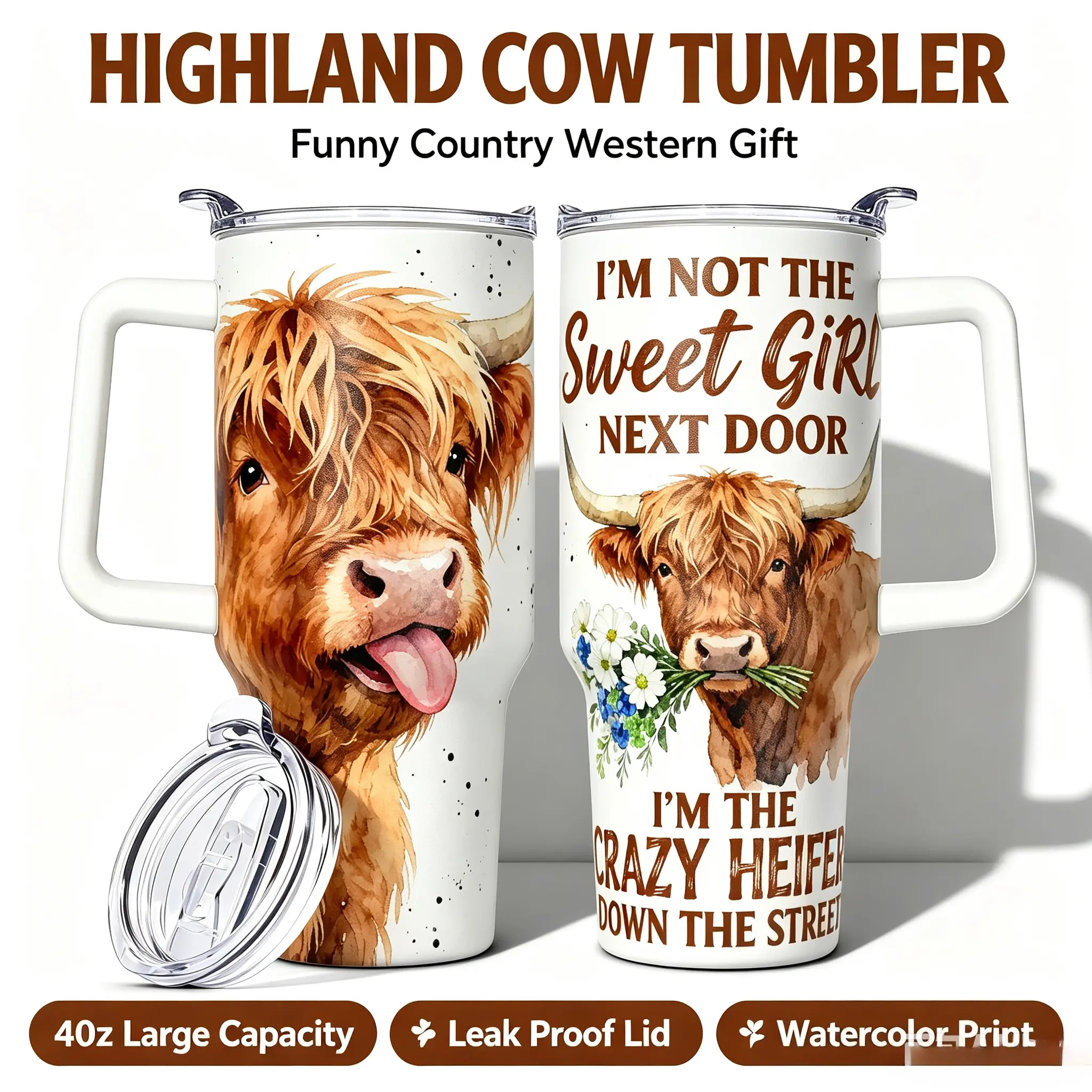 1pc, 40oz Stainless Steel Cup Highland Cow Watercolor Double Wall Vacuum  Cup, Leakproof Lid & Carry Handle Travel Mug Tumbler for Outdoor Camping Hiking,  Travel Drinkware, Gift for Dad, Mom, Bro Stranger Things Insulated Dr Pepper