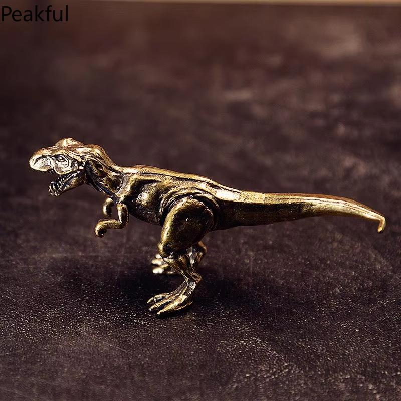 Solid Brass Tyrannosaurus Rex Statue – Handcrafted Jurassic Dinosaur Ornament, Realistic Animal Figurine, Great Gift for Dinosaur Fans, Ideal for Home Decor, Office & Gift Ideas