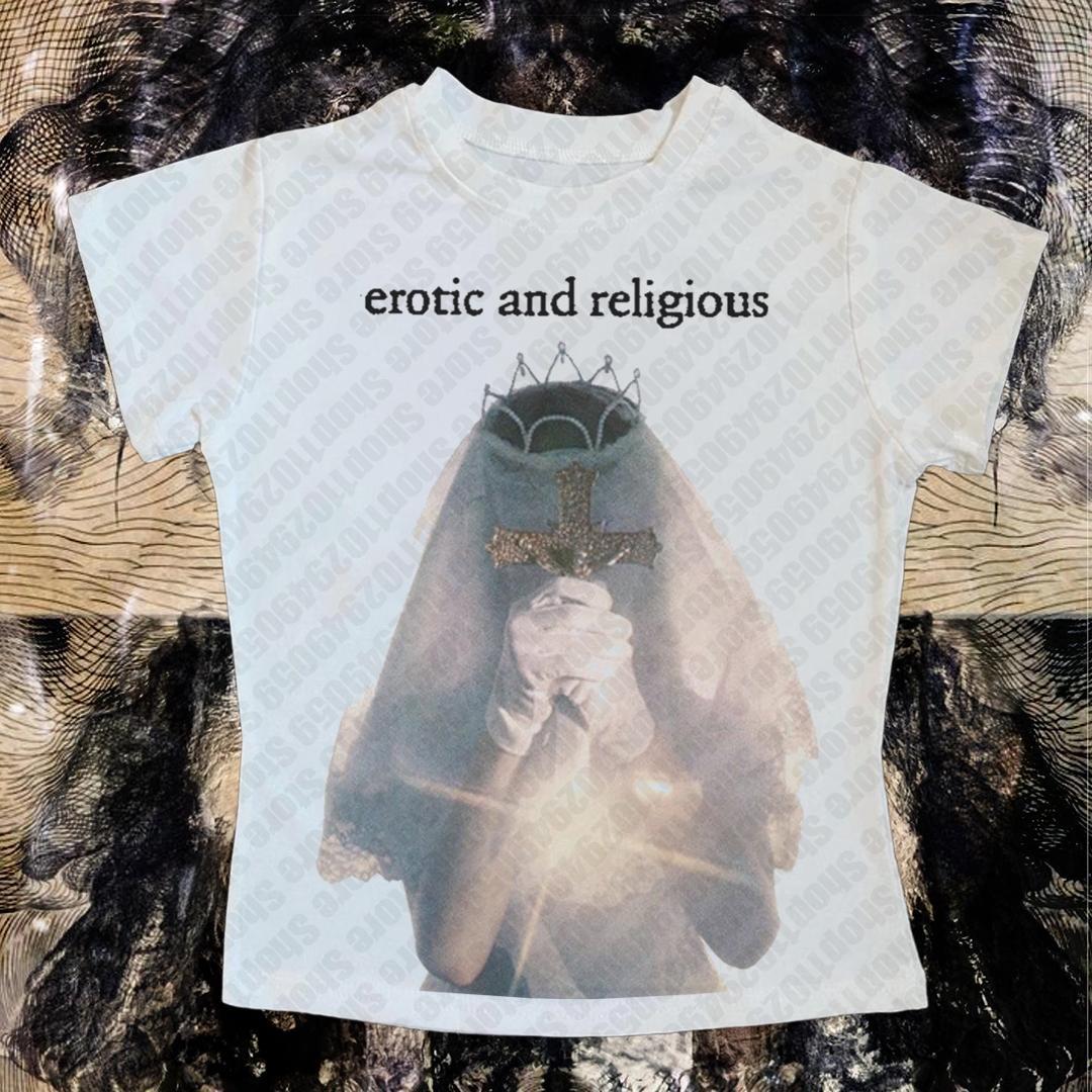 Harajuku Round Neck Short Sleeve Women Print Aesthetic T-Shirt Graphic Clothes Crop Top Emo Girls 2000s Tops  Style Emo Girls