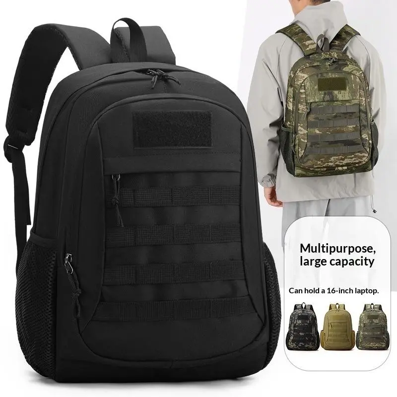 New Minimalist Tactical Camouflage Backpack for Students, Multi-Functional School Bookbag & Outdoor Travel Daypack for Hiking, Camping, Trekking,Adjustable Padded Shoulder Straps, Breathable Back Panel, Lightweight Ergonomic Build for All-Day Comfort
