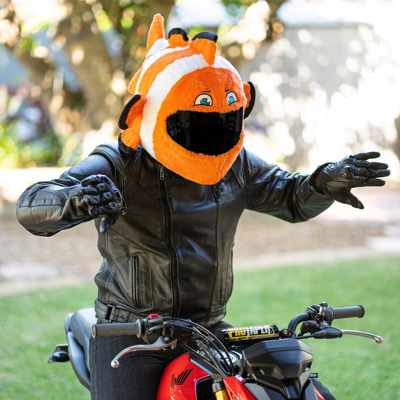 Moto Loot Helmet Cover Clown Fish Design Fun Decor for Motorcycle Rides & Gifts Helmet Not Included Moto Loot Helmet Cover Clown Fish Design Fun Decor for Motorcycle Rides & Gifts Helmet Not Included